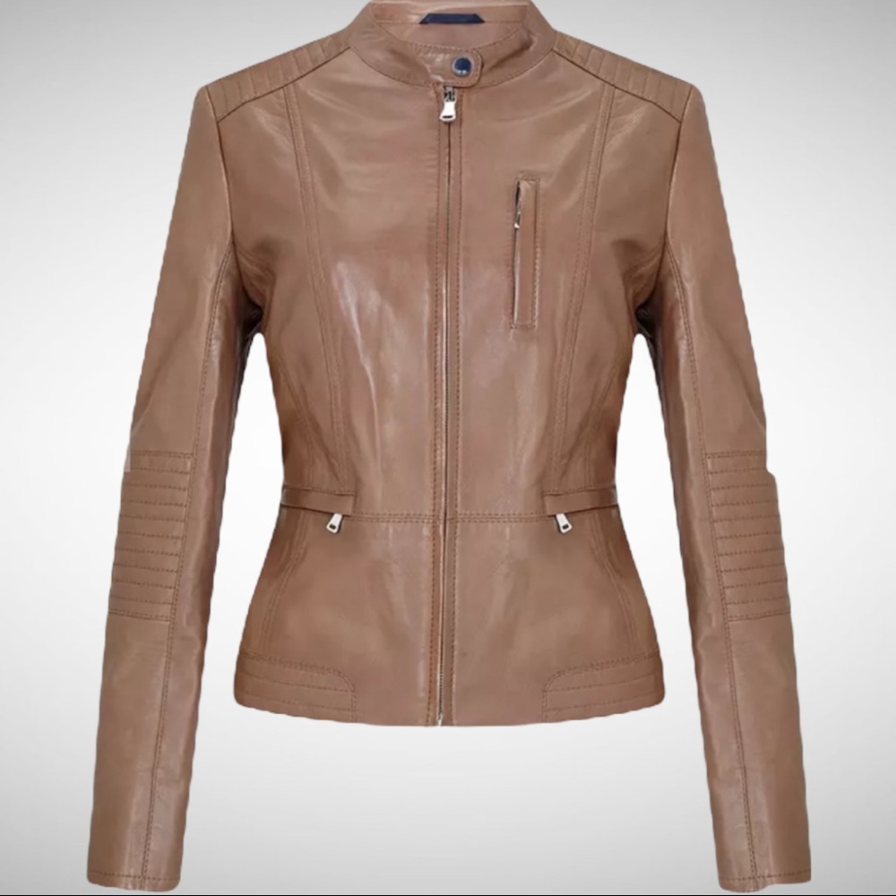 ✨Host Pick✨Gerry Weber Leather Biker Jacket 4